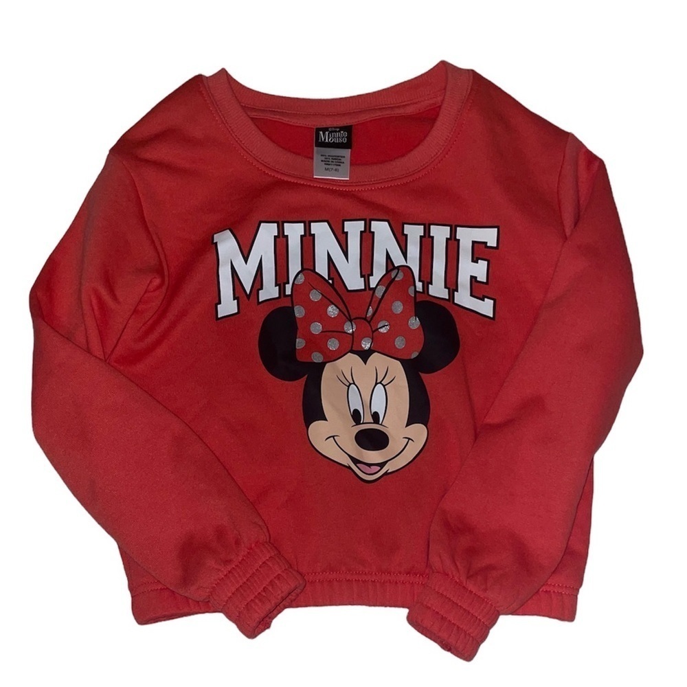 Disney Minnie Mouse Red Girls Sweater Size 7 - Picture 5 of 5